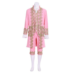 18th Century Men's Rococo Suit - Exclusive Halloweez Pink Regency Court Outfit - Halloweez
