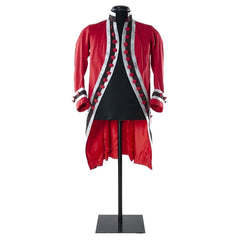 18th Century Men's Rococo Red Frock Jacket - Noble King Prince Costume | Custom Halloweez Theater Outfit - Halloweez