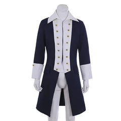 18th Century Men’s Royal Jacket Costume - Elegant Regency Blue Uniform Cosplay Coat | Tudor Inspired Outfit by Halloweez - Halloweez