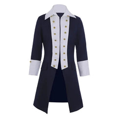 18th Century Men’s Royal Jacket Costume - Elegant Regency Blue Uniform Cosplay Coat | Tudor Inspired Outfit by Halloweez - Halloweez