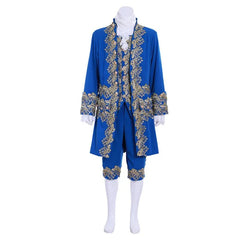 18th Century Rococo Men's Blue Court Suit - Exquisite Colonial British Costume for Reenactments & Cosplay by Halloweez - Halloweez