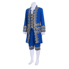 18th Century Rococo Men's Blue Court Suit - Exquisite Colonial British Costume for Reenactments & Cosplay by Halloweez - Halloweez