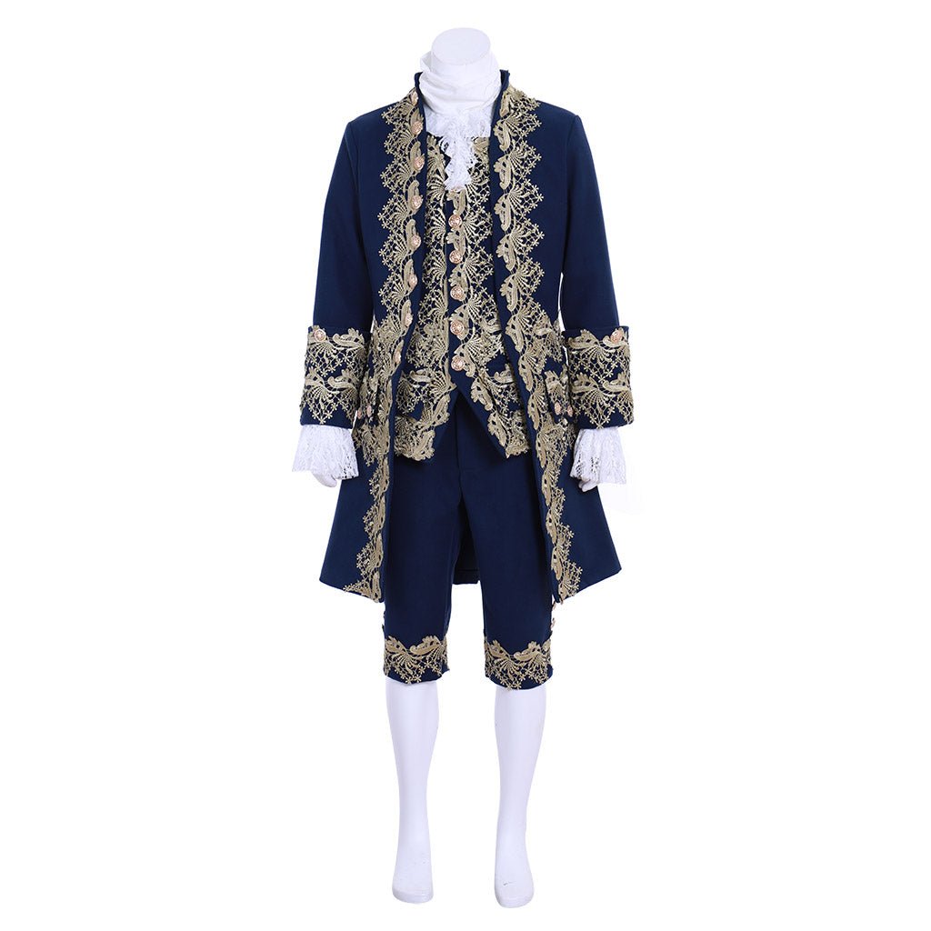18th Century Rococo Men’s Blue Court Suit - Colonial Victorian Aristocratic Costume | Halloweez Medieval Series - Halloweez