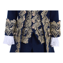 18th Century Rococo Men’s Blue Court Suit - Colonial Victorian Aristocratic Costume | Halloweez Medieval Series - Halloweez