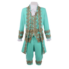 18th Century Rococo Men’s Court Dress - Green Retro Colonial Suit | Halloweez Medieval Series - Halloweez