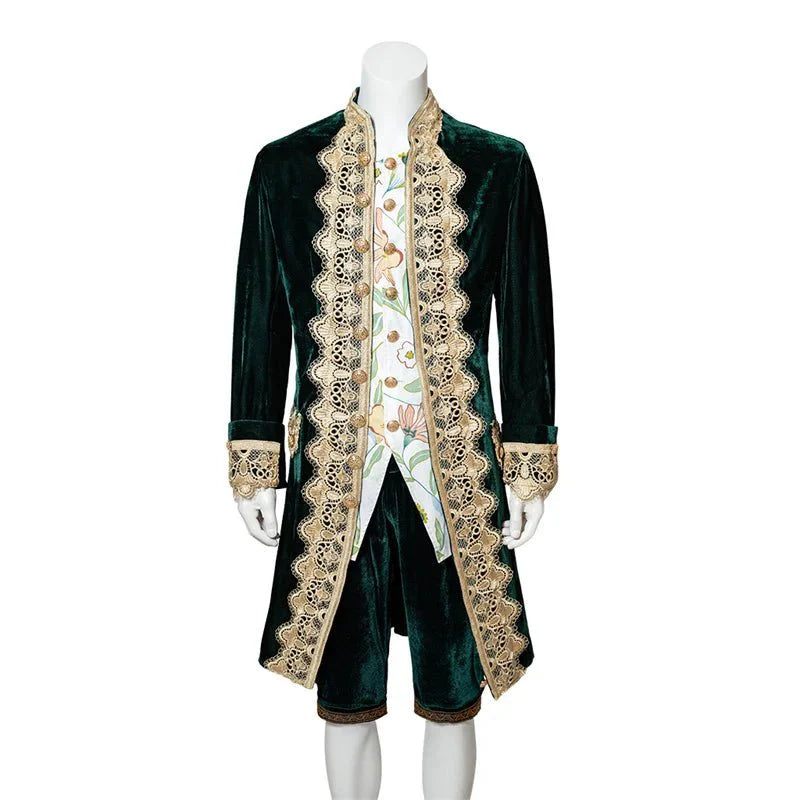 18th Century Victorian Aristocrat Costume - Black Distinguished Gentleman Royal Court Ensemble - Halloweez