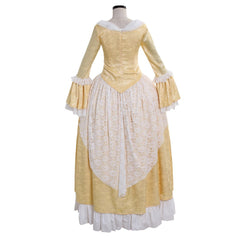Elegant 18th Century Marie Antoinette Inspired Rococo Gold Costume Dress by Halloweez - Halloweez