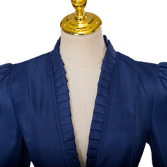 Elegant Halloweez Vintage Gothic High-Low Cocktail Dress – Women's Medieval Cosplay Long Sleeve Bodycon Costume - Halloweez