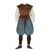 Vintage Medieval Renaissance Pirate Viking Knight Full Set Stage Performance Costume Halloween Cosplay - Halloweez