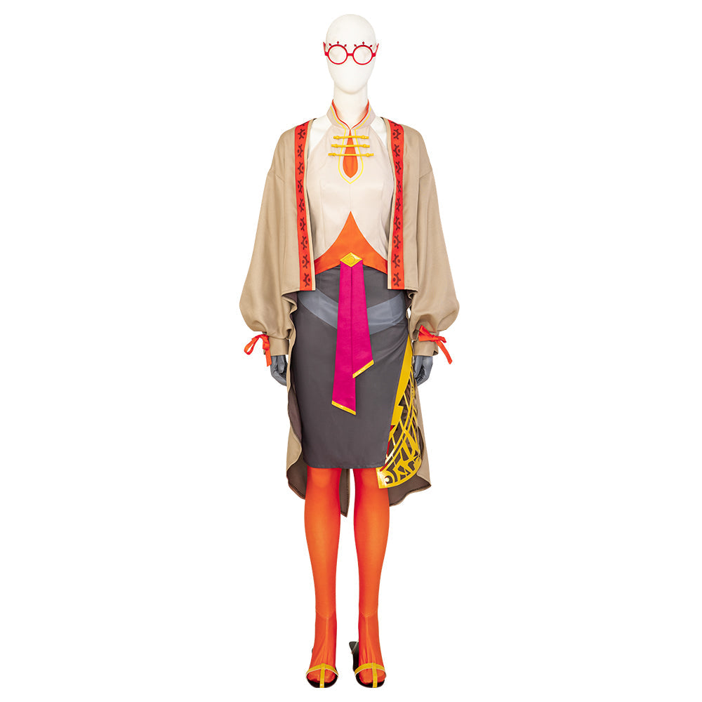 Halloweez Game Cosplay Costume - Elegant Princess Outfit with Cape, Top, Skirt, and Accessories - Halloweez