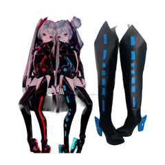 Hatsune Miku Cosplay Shoes for Vocaloid Music Performance - Halloweez