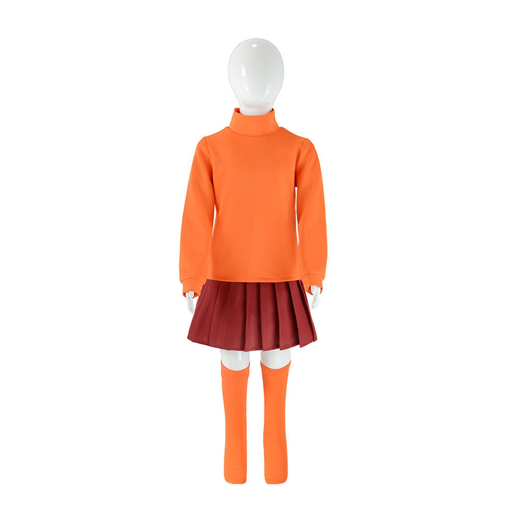 Scooby-Doo Velma Role Play Costume Halloween Cosplay Outfit - Halloweez