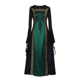 Elegant Halloweez Vintage Medieval Cosplay Costume - Bandage Palace Witch Gothic Dress - Halloweez
