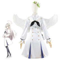 Blue Archive Ako Tendo Cosplay Costume White Dress Anime Cosplay Outfit - Halloweez