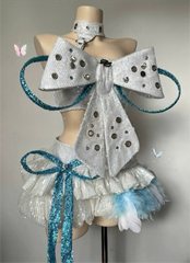 League of Legends Seraphine Cosplay, Custom KDA ALL OUT Sequin Stage Outfit for Halloween Comic Con