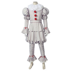 Halloweez Dancing Clown Joker Cosplay Costume with White Scarf and Accessories - Perfect Halloween Outfit - Halloweez