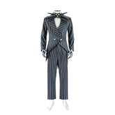 The Nightmare Before Christmas Jack Skellington Cosplay Costume Full Set for Men Halloween Christmas Party - Halloweez