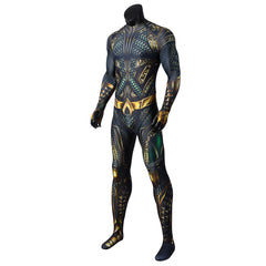Aquaman Adult Tight Jumpsuit Cosplay Costume Halloween Movie Themed Full Bodysuit Outfit - Halloweez