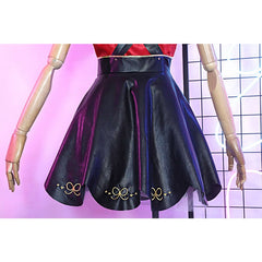 Halloweez Needy Girl Overdose Cosplay Outfit - Stylish Black Faux Leather Skirt Ensemble - Halloweez