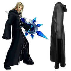 Kingdom Hearts Organization XIII Black Leather Coat Cosplay Costume - High Quality Replica for Anime Conventions and Halloween
