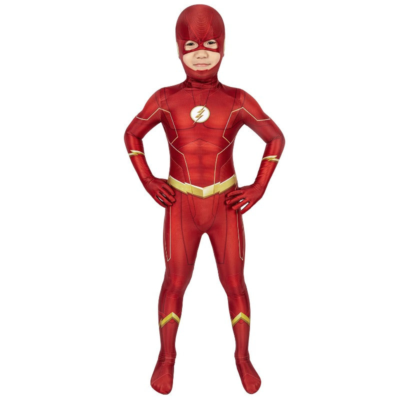 Halloweez Kids Flash Season 6 Barry Allen Cosplay Jumpsuit Body Costume - Halloweez