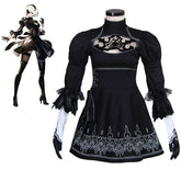 Halloweez Nier Automata Cosplay Costume - Yorha 2B Alluring Outfit | Game Cosplay Collection - Halloweez