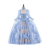 Rococo Light Blue Dress Cosplay Costume – Elegant & Detailed Anime Outfit - Halloweez