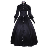 Women's Black Gothic Renaissance Dress - Custom Victorian Ball Gown by Halloweez - Halloweez