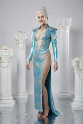 Baldur’s Gate 3 Robe of the Sea Mother Clergy Cosplay Costume Set for Women Game Halloween - Halloweez