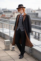 Bungo Stray Dogs Nakahara Chuuya Cosplay Costume Full Set for Anime Halloween Role Play - Halloweez