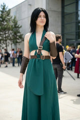 Game of Thrones Missandei Cosplay Dress, Halter Backless Design, Medieval Fantasy Character Dress, Cosplay Costume for Party and Role Play - Halloweez