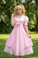 One Piece Charlotte Pudding Wedding Dress Cosplay Costume Full Set for Halloween - Halloweez