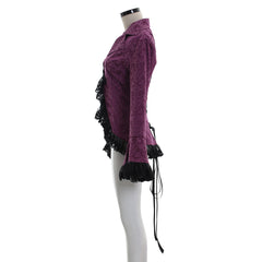 Halloweez Victorian Renaissance Retro Coat - Ladies Lace Jacket with Steampunk Style - Halloweez