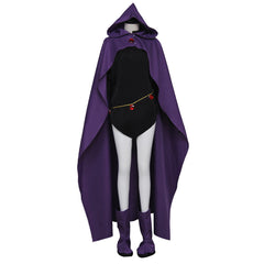 Halloweez Teen Titans Raven Cosplay Costume - Superhero Comic Cape & Unitard Outfit - Halloweez