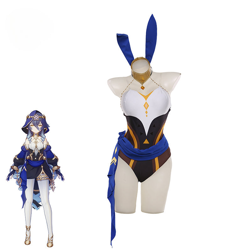 New Original Halloweez Layla Bunny Girl Costume - Sexy Exotic Dancer Jumpsuit Full Set - Halloweez