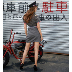 Stylish Halloweez Pilot & Policewoman Cosplay Costume for Women - Anime-Inspired Uniform for Stage Performances - Halloweez