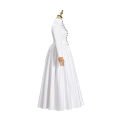 Elegant Victoria White Dress Cosplay Costume – Perfect for Anime & Game Enthusiasts - Halloweez