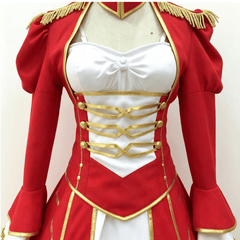 Fate Extra Nero Claudius Saber Cosplay Red Gown, Custom Costume for Halloween & Comic Con