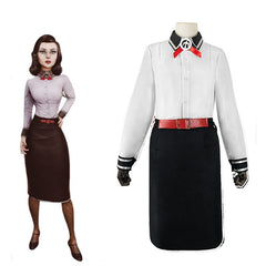 BioShock Infinite Elizabeth Cosplay Costume Maid Dress Role Play Halloween Outfit - Halloweez