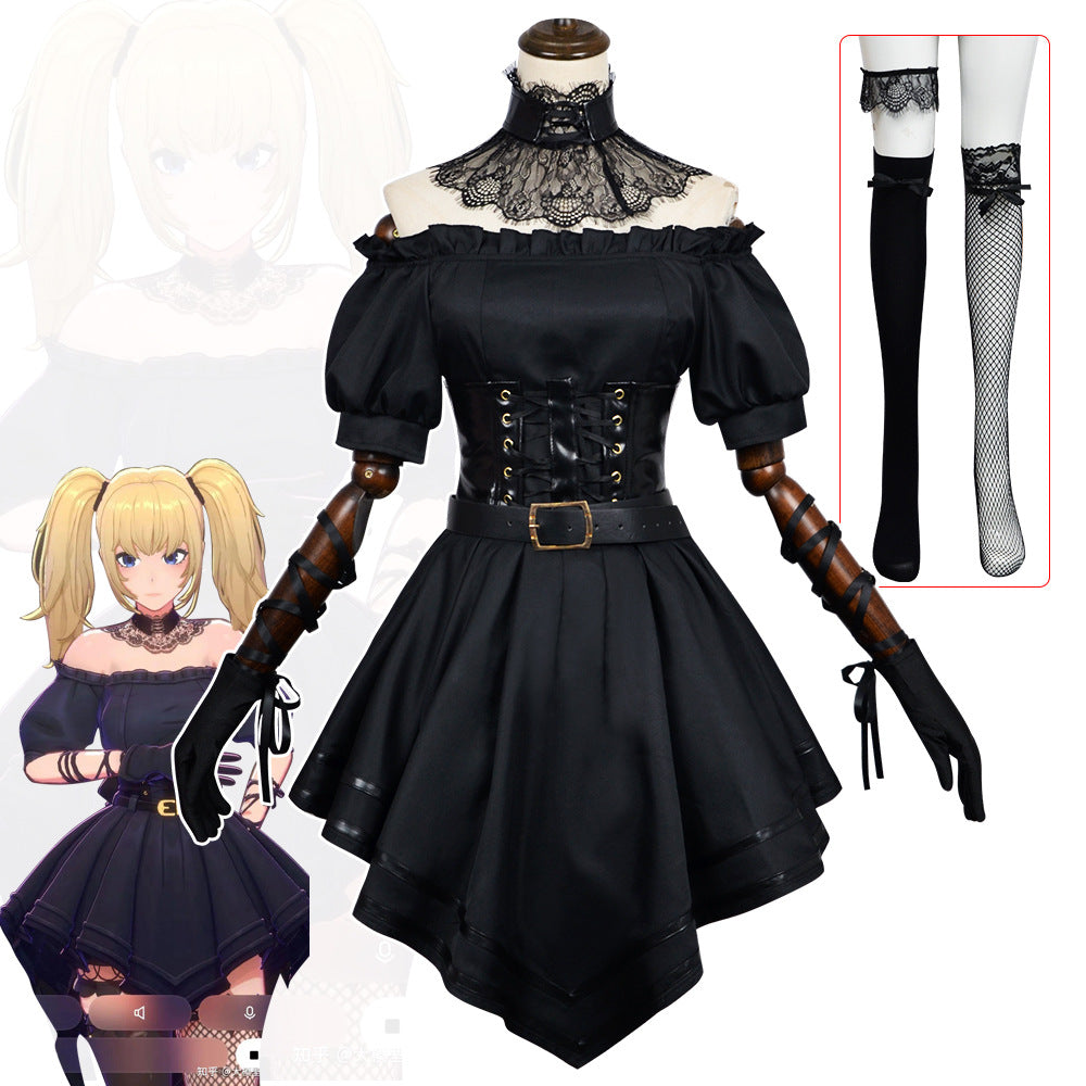 Grok Companion Ani Gothic Lolita Dress Cosplay Costume for AI Virtual Girlfriend - Halloweez