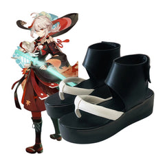 Genshin Impact Kaedehara Kazuha Cosplay Shoes - Maple Leaves Chasing the Wild Waves - Halloweez