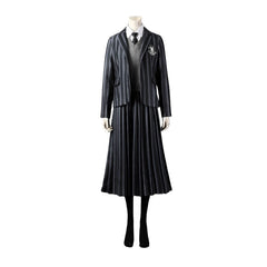 Halloweez Wednesday Addams Cosplay Costume - Complete School Uniform Set for Kids & Adults - Halloweez