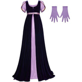 New Bridgerton Dress Two-piece Set Medieval Regency Tea Party Gown Stage Performance Costume - Halloweez