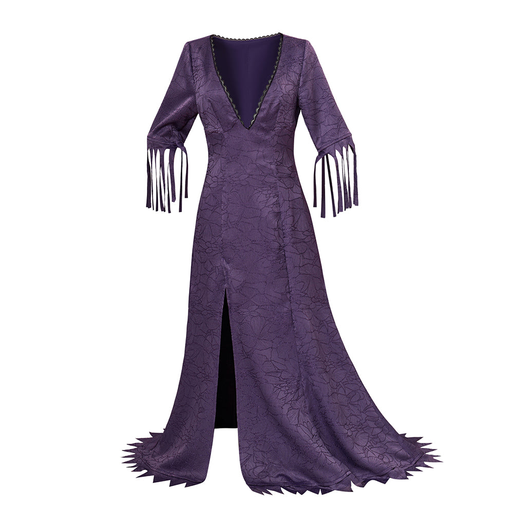 Official Morticia Addams Costume: Elegant Gothic Purple Gown for Halloween - Halloweez
