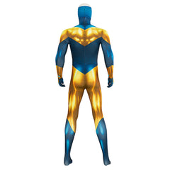 Halloweez Booster Gold Michael Jon Carter Bodysuit Jumpsuits Costume for Men – Cosplay with Glasses - Halloweez