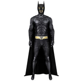 Halloweez Adult Men Dark Black Knight Jumpsuit Cloak Bat Mask Superhero Costume - Halloweez