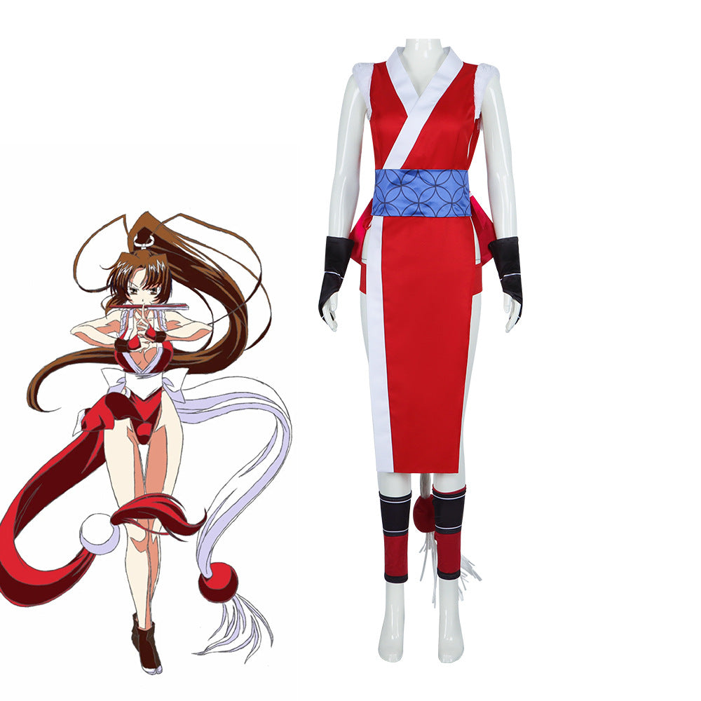Street Fighter 6 Mai Shiranui Cosplay Costume Sexy Cheongsam Game Character Outfit - Halloweez