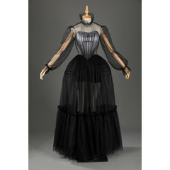Wednesday Season 2 Inspired Wednesday Addams Black Elegant Evening Gown Dress
