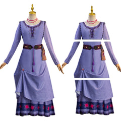 Asha Cosplay Costume from Wish Movie, Princess Dress for Adults and Kids, Cosplay Outfit for Stage Performance and Halloween