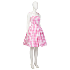 Women's Halloweez Pink Checkered Costume Dress - Embrace the Iconic Style - Halloweez
